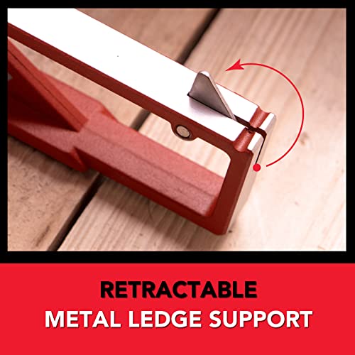 Kapro - 353 Professional Ledge-It Try & Mitre Square - For Leveling and Measuring - Features Stainless Steel Blade, Retractable Ledge, and Etched - WoodArtSupply