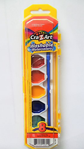 Cra-Z-Art 8 Assorted Colors Washable Watercolors with brush8