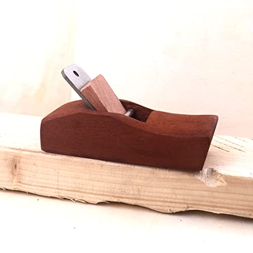 Atoplee Wood Hand Planes, Mini and Portable Woodworking Edge Trimming Plane for Edge Rounding Corner Rounding, with 1 Planer Blade and 1 Wood Fixer ATOPLEE