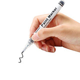 White Paint Pen, 8 Pack 0.7mm Acrylic Paint Pens with 2 White 2 Black 2 Gold 2 Silver Paint Pen Permanent Marker for Wood Rock Fabric Metal Plastic TZARROT