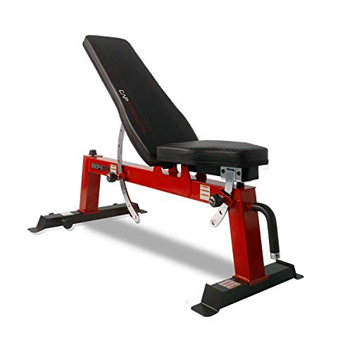 CAP Barbell Deluxe Utility Weight Bench, Red (FM-CS804DX-RD) - WoodArtSupply