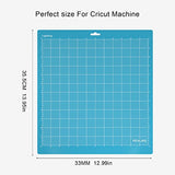 REALIKE LightGrip Cutting Mat for Cricut Maker 3/Maker/Explore 3/Air 2/Air/One, 2 Pack 12x12 Inch Blue Light Grip Adhesive Sticky Non-Slip Cut Mat REALIKE