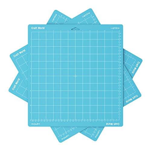 Craft World Lightgrip Cutting Mat for Cricut Maker 3/Maker/Explore 3/Air 2/Air/One(12x12 Inch, 3 Pieces), Reuseable Cutting Mats for Crafts Blue - WoodArtSupply