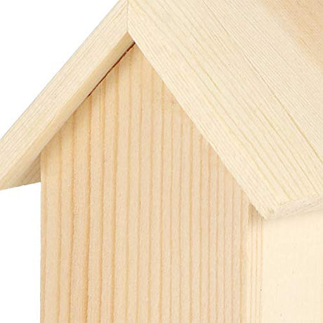 Wooden Bird House 3Pcs Innovative Outdoor Wooden Bird House Nesting Cage Ornament Hanging Birdhouse for Outside Garden Decoration Bird Nesting Box Fdit