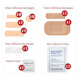 DecorRack 500 Piece First Aid Kit, 12 Individual Boxes of 42 Items Each, to-go First Aid Kits for Minor Cuts, Scrapes, Travel, Car, Home, Work, Field DecorRack