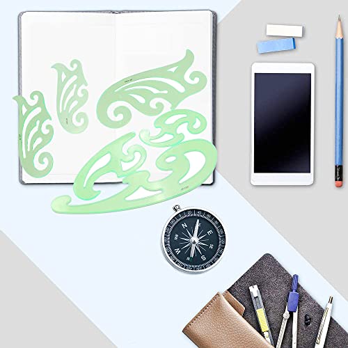 Utoolmart French Curve Ruler Set, Plastic Drawing Templates,Geometric Drawing Tools for Office and School,Building Formwork Drawings Templates Clear Utoolmart