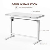 FLEXISPOT Comhar Electric Standing Desk with Drawers Charging USB A to C Port, Height Adjustable 48" Whole-Piece Quick Install Home Office Computer FLEXISPOT