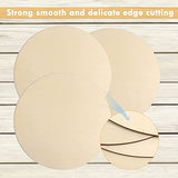 5Pcs 14 Inch Wood Circles for Crafts, Unfinished Blank Wooden Rounds Slice Wooden Cutouts for DIY Crafts, Door Hanger, Sign, Wood Buring, Painting, pojah