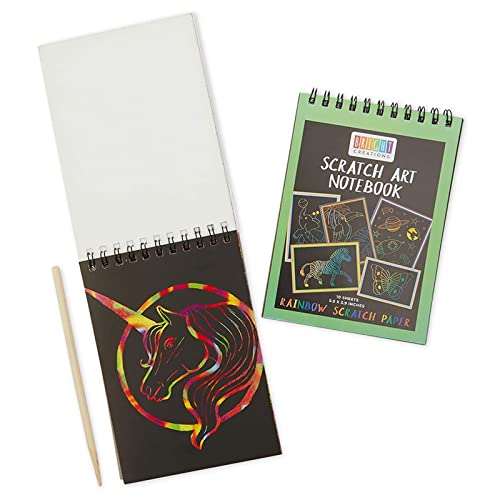 Bright Creations 8 Pack Rainbow Scratch Paper Pads for Kids with Wooden Styluses, 10 Sheets (5.5 x 3.9 In) Bright Creations