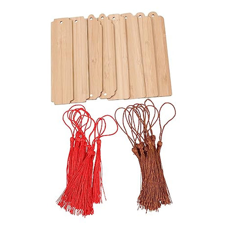 Ciieeo 1 Set Bookmark Hand molding kit Wood Tags Handmade Gifts Christmas Gift Tags Wooden Gift Labels Unfinished Wood Hanging Tags Bamboo Book Ciieeo