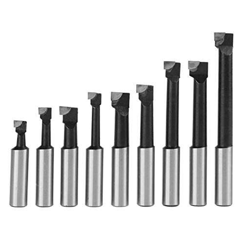 Yunir 1 Set Boring Head Set, Boring Bar Set Milling Tool, 50mm Boring Bars Milling Machine Accessories with 9pcs 12mm Boring Bars - WoodArtSupply