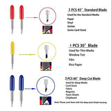 EVISWIY 4PCS 12x24 Mats for Cricut Maker 3/Maker Explore Air 2/Air/One with 5 PCS Blades StandardGrip/LightGrip/StrongGrip/FrabricGrip Multiple Green EVISWIY