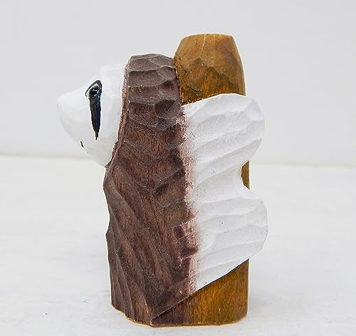 Selsela Sloth Figurine Statue Decor Small Animal Sculpture Art Wood Carving Miniature Selsela