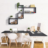 Kaboon Black Table Top 23.62" D x 59.1" W, Solid One-Piece Desktop, Universal Wood Countertop, Reversible Laminate Top, Double Desks, L-Desk DIY, for Kaboon