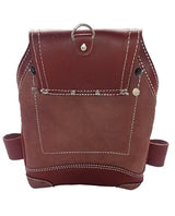 LEATHER GOLD Nail Pouch | Leather Tool Pouch 3350DP, 5 Pockets, Brown, Oil-Tanned Leather, Heavy Duty Carpenter Tool Belt with Reinforced Seams and 2 Leather Gold