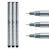 Art-n-Fly Ultra Fine Tip 003 Black Inking Pens 3 Pack with Waterproof Archival Ink Pen Fineliner - No Bleed Fine Point Pens for Bullet Journaling, Art-n-Fly