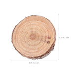 VOSAREA Unfinished Wood Slices 120pcs Round Wooden Discs Circle Wood Pieces Predrilled Wood Circles Wooden Cutouts Embellishments Ornaments for DIY VOSAREA