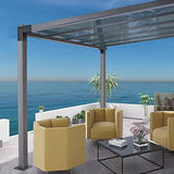 Nihoney Pergola Brackets 4x4, Woodworks Pergola Hardware Kit (4 Pcs), 3-Way Black Right Angle Corner Bracket for Extension Gazebo for 4x4 Nihoney