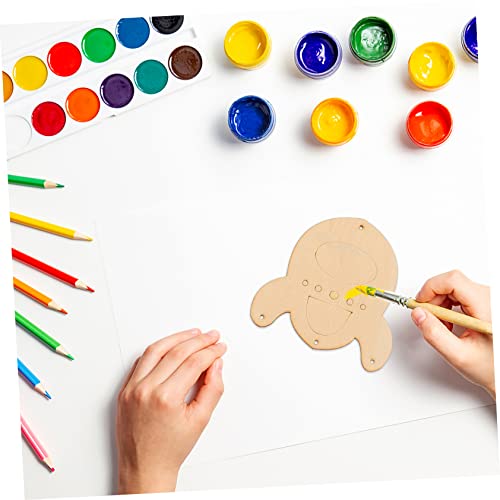 Yardwe 36 Sets DIY Wooden Wind Chime Wooden Hanging Wind Chimes Unfinished Wind Chimes Kids Art Toys Animal Wind Bell DIY Wood Wind Chimes Build Wind Yardwe