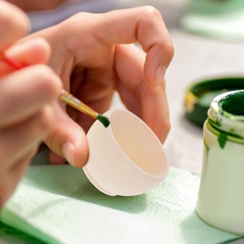 KALLORY Unfinished Wood Blank Bowls 10pcs Miniature Wooden Bowls Unpainted Tiny Bowls Dollhouse Tableware for DIY Painting Art Crafts Projects KALLORY