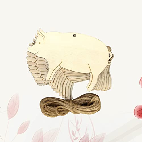 BESTOYARD Home Decorations Present Labels Gift Label 30 pcs Wood Pigs Wood Label Tags Wooden Label Tags Blank Pigs Chips Pieces Embellishments