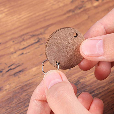 WINOMO Round Wooden Slices: Christmas Wooden Ornaments, Birthday Reminder Hanging Calendar Tags, Round Wood Discs for DIY Christmas Gifts WINOMO