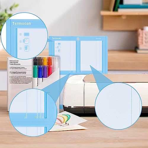 Card Mat 2x2 for Cricut Explore & Maker Series Crafting Machines, Non-Slip Craft Mat, Reusable Craft Cutting Mat, Create Four Cards Simultaneously Termooan
