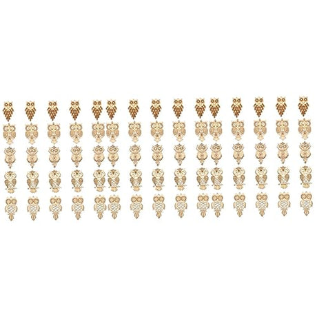 SEWACC 75 Pcs owl Wood Chips Wooden Craft Shapes Unfinished Wood Shapes DIY Handmade Wood Chips Wooden Animal Christmas Ornaments Torch Necklace for SEWACC