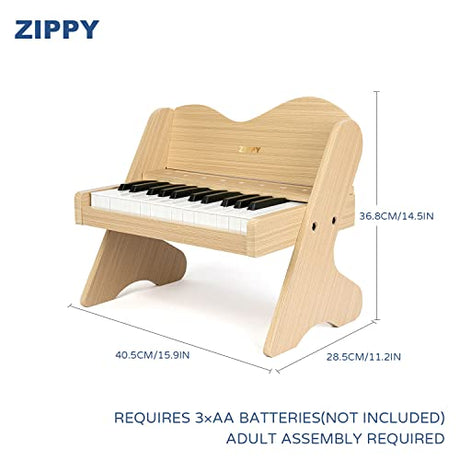 ZIPPY Kids Piano Keyboard, 25 Keys Digital Piano for Kids, Touch Sensitive Control Panel, Built-in Songs, Volume Adjustable, Mini Music Educational ZIPPY