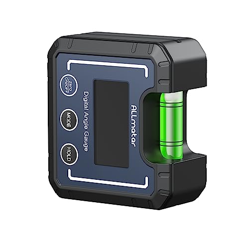 ALLmeter 0-360°(4 * 90°) Digital Angle Finder Level Magnetic Electronic Gauge Inclinometer Protractor Tool with Bubble Level and Magnetic Base LCD ALLmeter