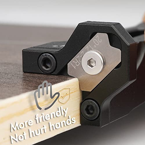 Woodworking Veneer Edge Trimmer - R1+R2 Chamfer Plane, Edge Banding Cutter, Manual Planer Blade, Burr Scraper for Board & Wood Surfaces - WoodArtSupply