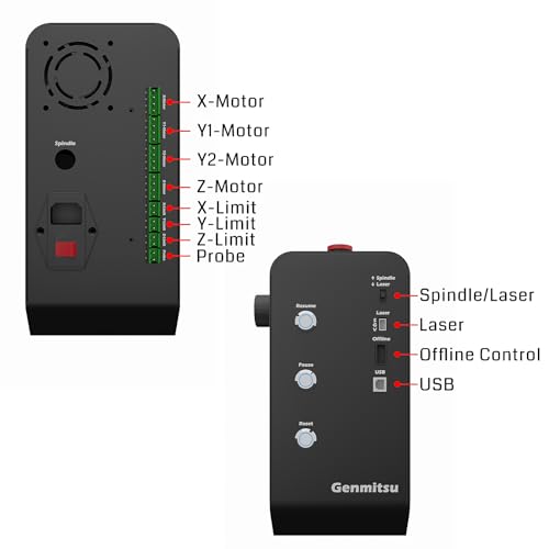 Genmitsu DM542 Driver CNC Control Controller Box with 4PCS Nema 23 112mm Stepper Motors, Upgrade Kit for Genmitsu PROVerXL 4030 V1 CNC Router Milling - WoodArtSupply