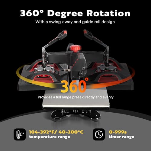 VIVOHOME Upgraded 11 in 1 Heat Press Multifunctional Swing Away Clamshell Printing Sublimation VIVOHOME
