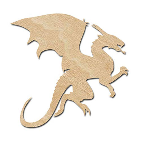 Dragon Wooden Cutouts for crafts, Laser Cut Wood Shapes 5mm thick Baltic Birch Wood, Multiple Sizes Available Elliefont Styles