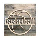 Basketball Personalized Wood Craft,Unfinished Wooden Cutout Art,DIY Wood Sign, Inspirational Farmhouse Wall Plaque,Rustic Home Decor for Bedroom Arupkeer