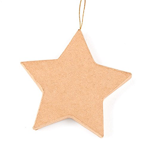 Factory Direct Craft Unfinished Paper Mache Star Ornaments for Crafting and Creating - 8 Stars Factory Direct Craft