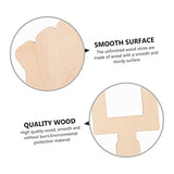 TEHAUX 40pcs Signboard Wood Piece Soccer Ornaments Football Wood Slice Unfinished Wood Helmet Blank Ornaments Sports Accessories Rugby Signage Making TEHAUX