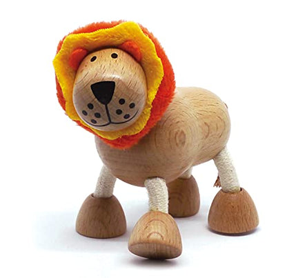 Wooden Animal Toys for Toddler, Posable Wooden Safari Toy Playset, Wooden Toys Fun Bendable, Child and Planet Safe Wood Jungle Animals, Boys and - WoodArtSupply