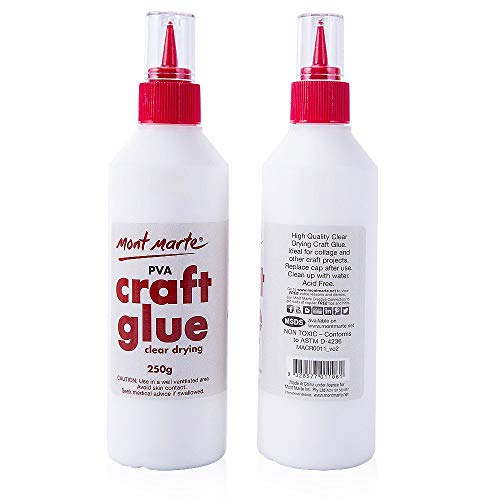 Mont Marte PVA Glue Craft Glue, Fine Tip 250g-3 Pack - WoodArtSupply