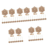 ABOOFAN 50 pcs Double Decorative Wood Chips Unfinished Wooden Embellishments DIY Wreath Pendant Xmas Wood Slices Christmas Decor Unfinished Cutouts ABOOFAN