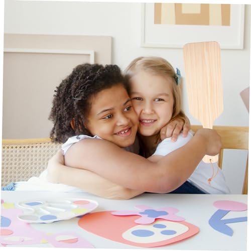 Happyyami Decor Unfinished Paddle Crafts DIY Paddle Cutouts Unfinished Paddle Paddle Cutouts Blank Paddle DIY Paddle Crafts Paddle Painting kit Happyyami