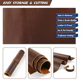 RingSun 12''X24'' Genuine Leather Sheets for Crafts Full Grain Leather Tooling Leather (2mm) Thick Cowhide Leather Pieces Square, Dark Brown Ringsun