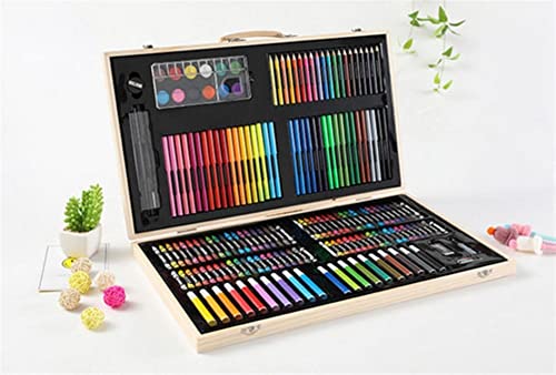 SMSOM Art Supplies, 180 Piece Deluxe Wooden Art Set Crafts Drawing Painting Kit, Creative Gift Box for Teens Adults Artist Beginners, Art Kit, Art - WoodArtSupply