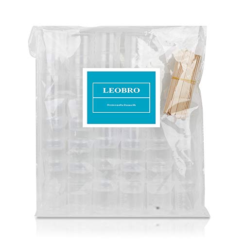 LEOBRO 50ml/1.7oz Epoxy Mixing Cups, 38PCS Graduated Epoxy Resin Cups, Resin Mixing Cups, Beaker, Pouring Cup, Plastic Measuring Cup for Resin, LEOBRO