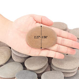 [About 91 PCS - 106 PCS](18.3 Pounds) River Rocks, Flat Rocks, 2.27"-3.56"Painting Rocks, Craft Rocks, DIY Rocks, Painting Stones BLQH