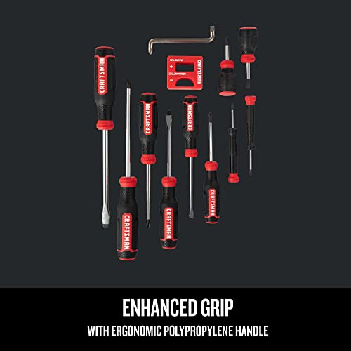 CRAFTSMAN Screwdriver Set, Bi-material, 12 Piece (CMHT65071N) Craftsman