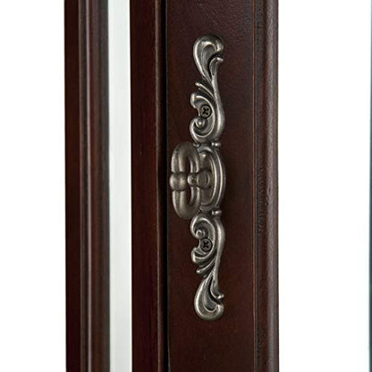 Home Decorators Collection Vitric Lighted Curio, 70" Hx21 Wx16 D, Mahogany - WoodArtSupply