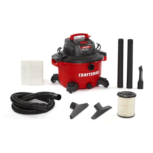 CRAFTSMAN CMXEVBE17594 12 Gallon 6.0 Peak HP Wet/Dry Vac, Portable Shop Vacuum with Attachments Craftsman