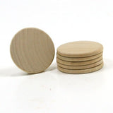 Mylittlewoodshop Pkg of 25 - Round Circle Disk - 1 inch in Diameter with Beveled Edge and 1/8 inch Thick Unfinished Wood (WW-WNC100-26) Unique Wood Shapes