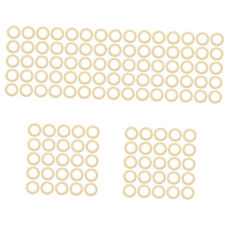 Operitacx 125 Pcs Handmade Wooden Ring Small Unfinished Rings Unfinished Wood Rings Craft Rings Smooth Wood Rings Macrame Wood Rings Wood Rings Operitacx